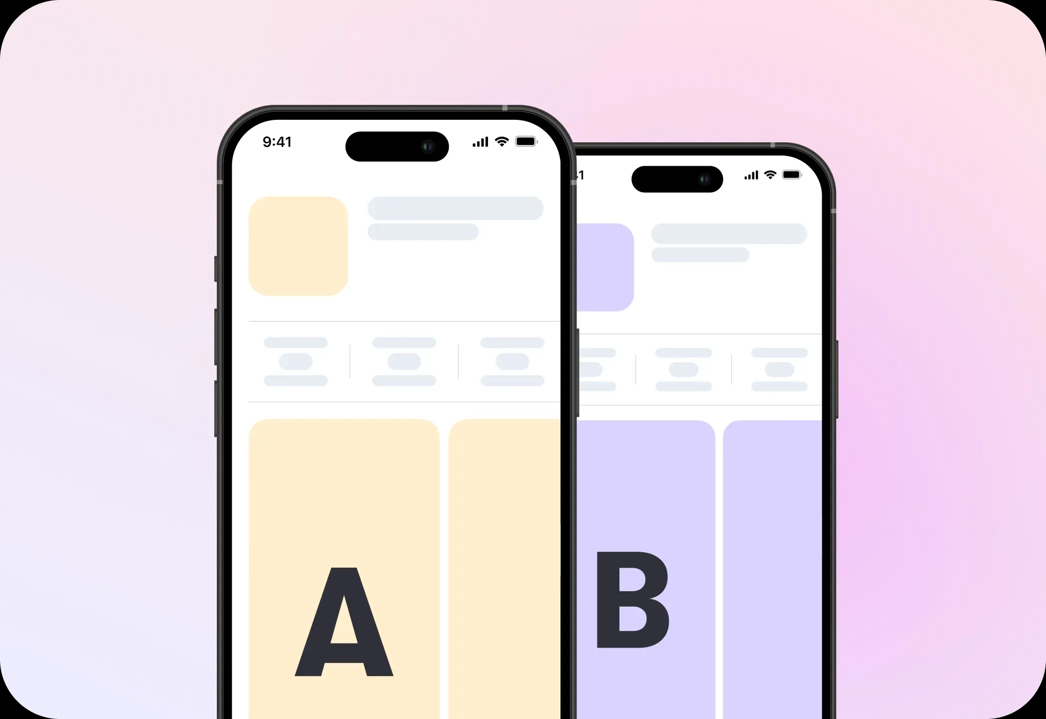 Image showing A-B testing of mobile app listing