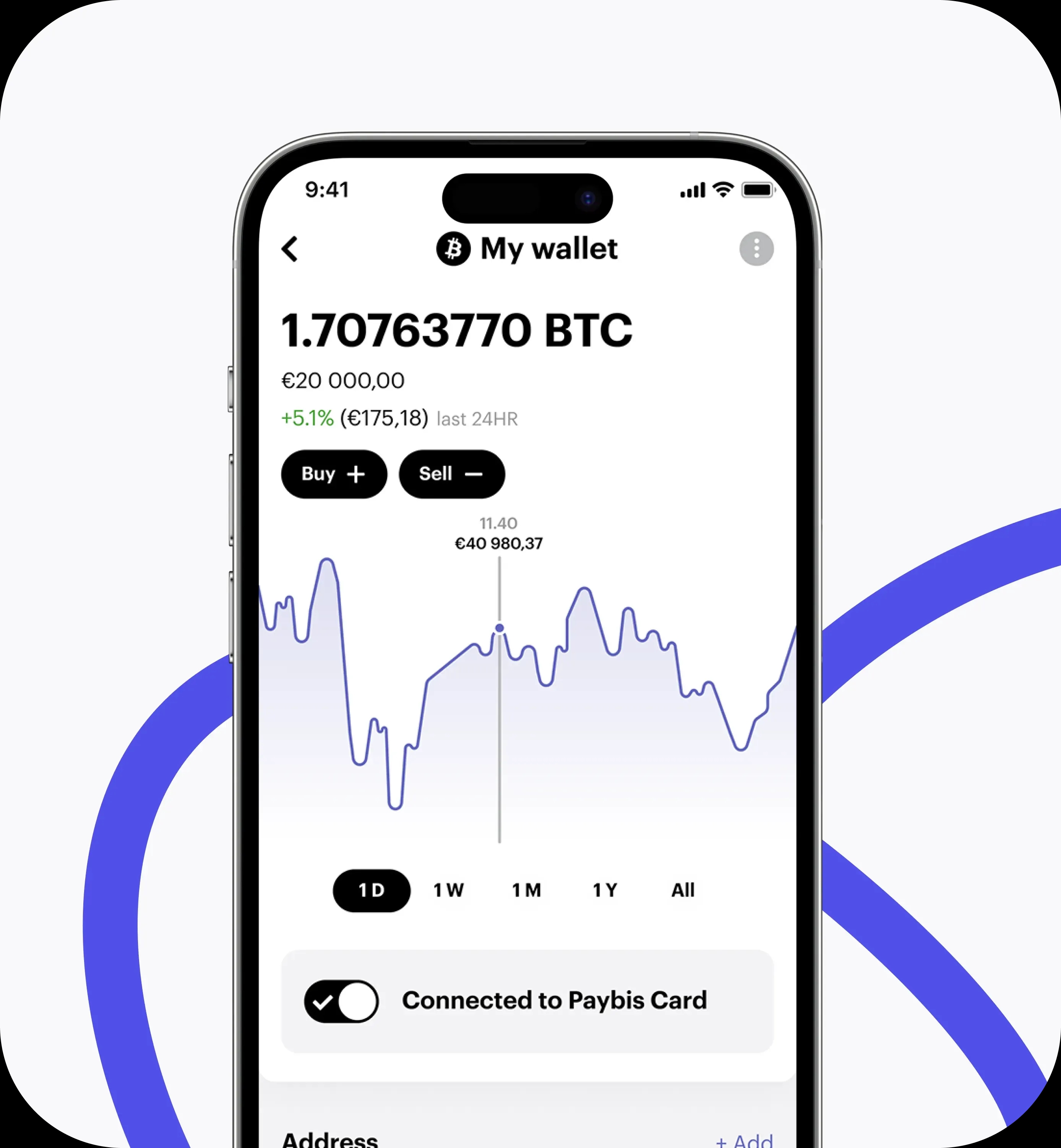 PAYBIS crypto tracker interface