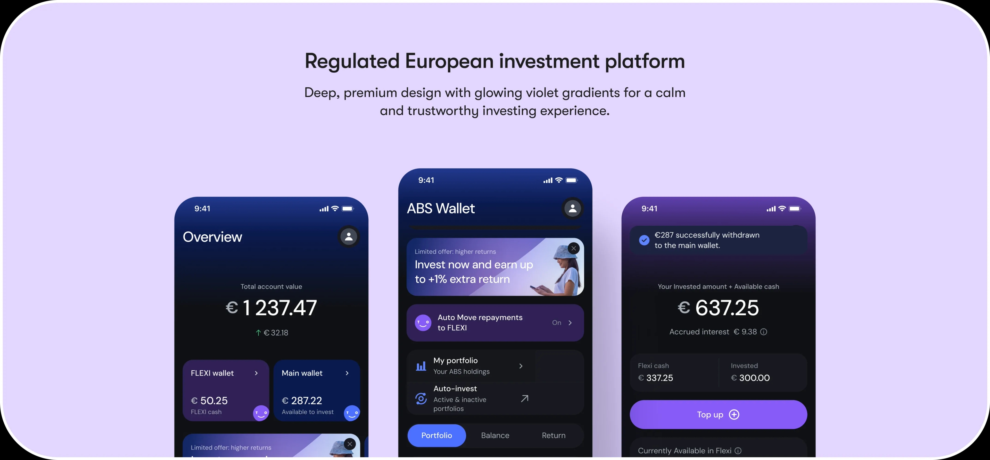 Regulated European investment platform