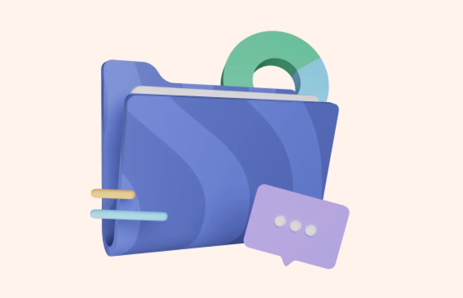 3d illustration of folder