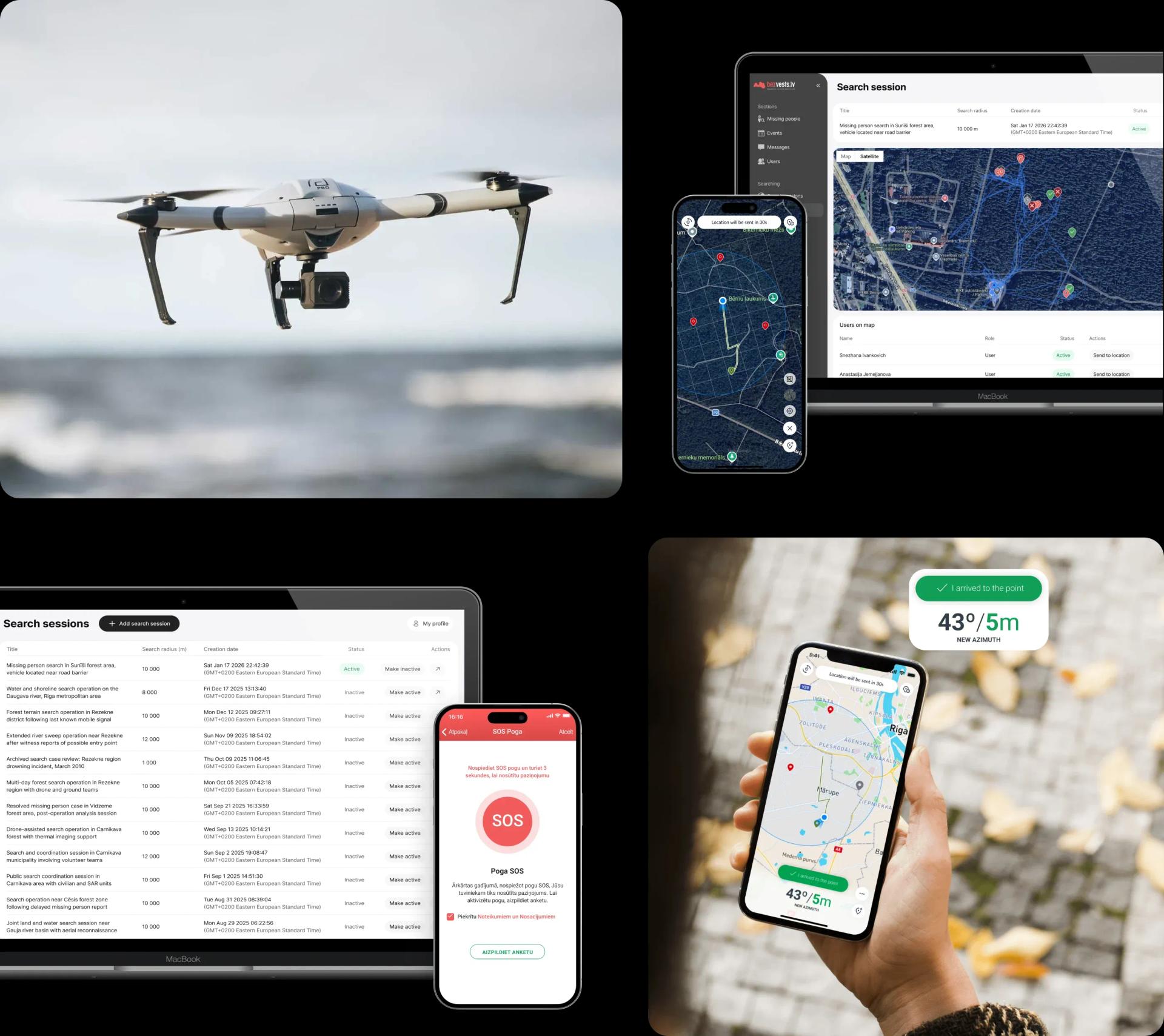 images showing the features of ToTheRescue