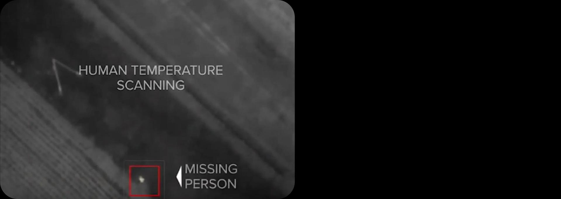 image showing human temperature scanning and locating a missing person
