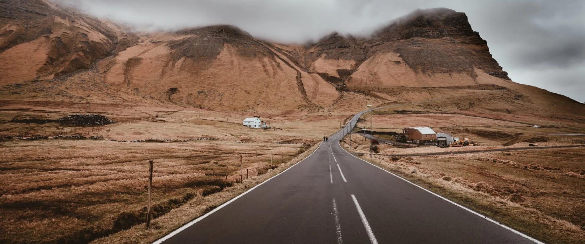 Road leading to the mountains