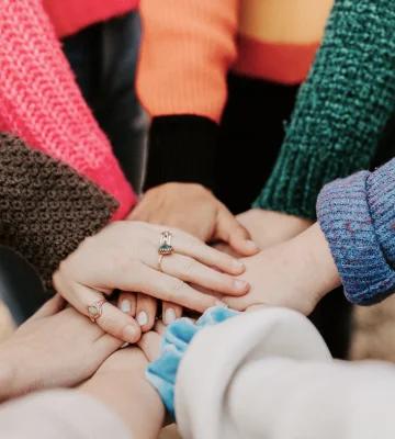 People fold their hands