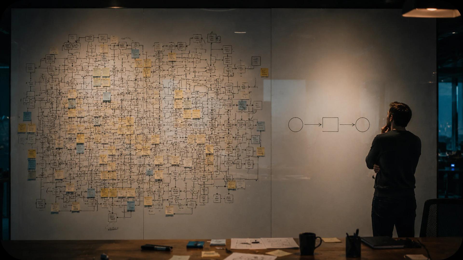 Image of person looking at the board