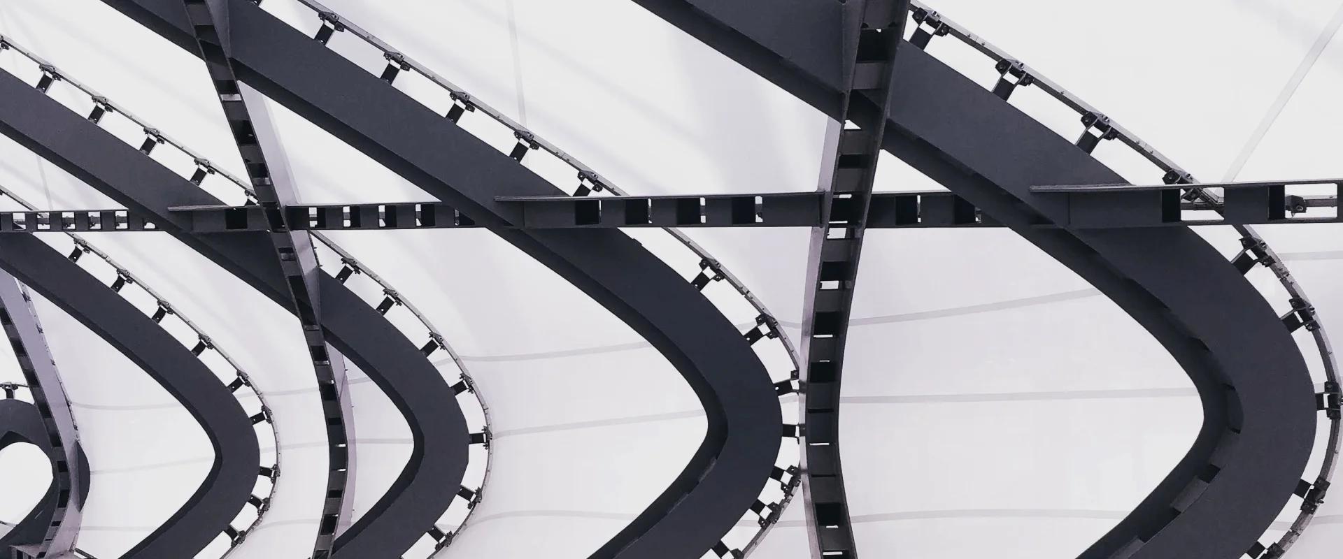 Abstract black lines on a light background