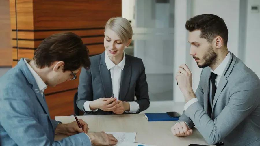 Business owners on the meeting