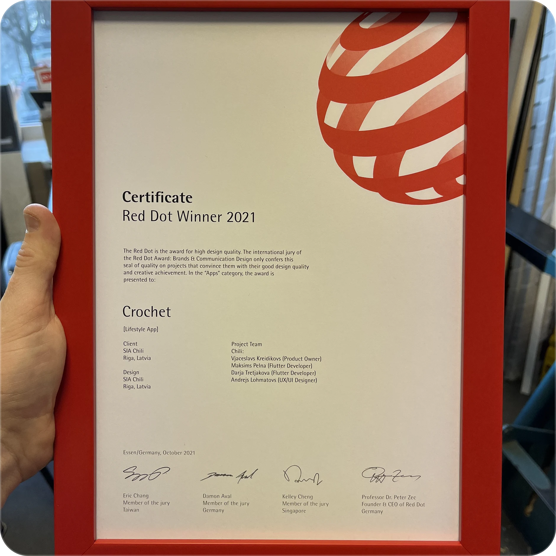 Red Dot Winner
